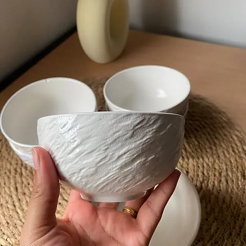 Bowl blanco texturado